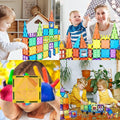 "45-Piece Magnetic Building Blocks for kids, a colorful STEM DIY toy perfect for creativity and learning."