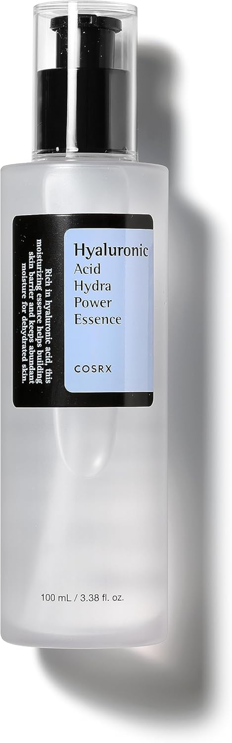 "COSRX Hyaluronic Acid Hydra Power Essence 100ml bottle with sleek design."
