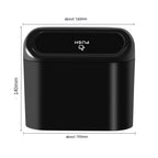 Mini Car Trash Can with lid, leakproof and compact design, perfect for cars, home, and office use.  Compact Mini Car Trash Can placed in a car cup holder, highlighting its space-saving design.