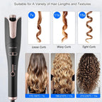 Lescolton Automatic Curling Iron in black, designed for effortless large curls.