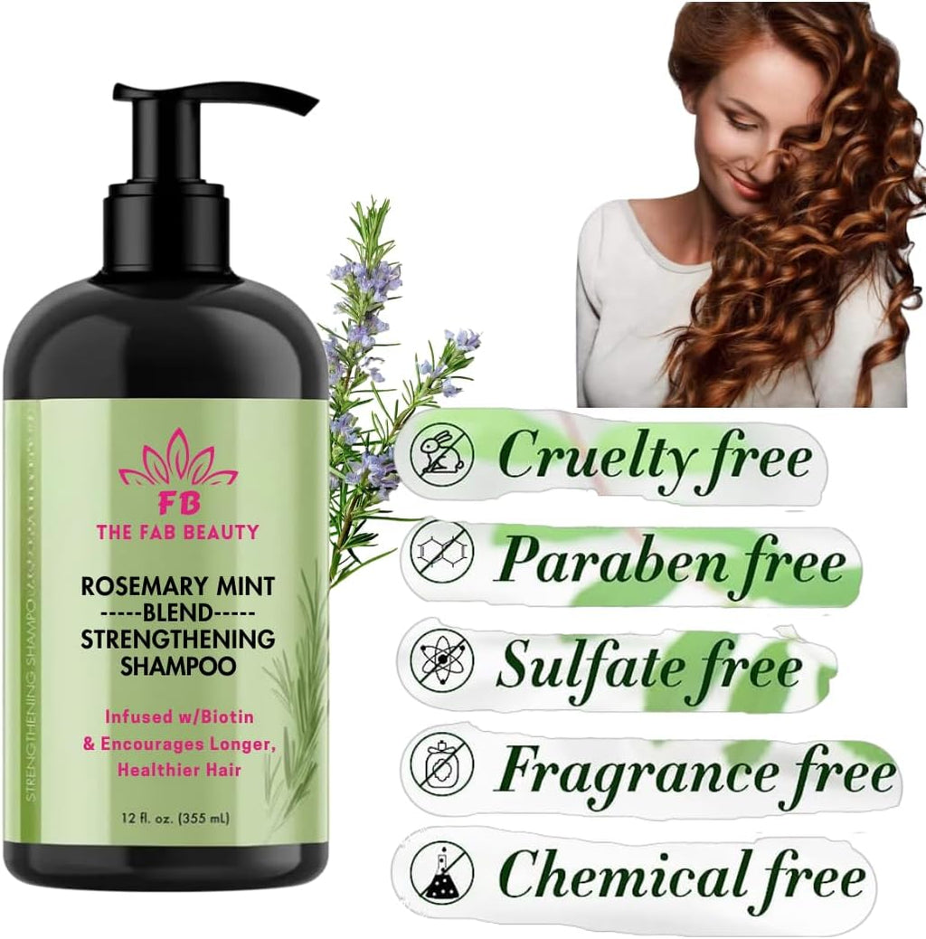 Mielle Organics shampoo for cleansing, strengthening, and promoting healthy hair growth. Nourishing and invigorating shampoo infused with rosemary, mint, and biotin by Mielle Organics.