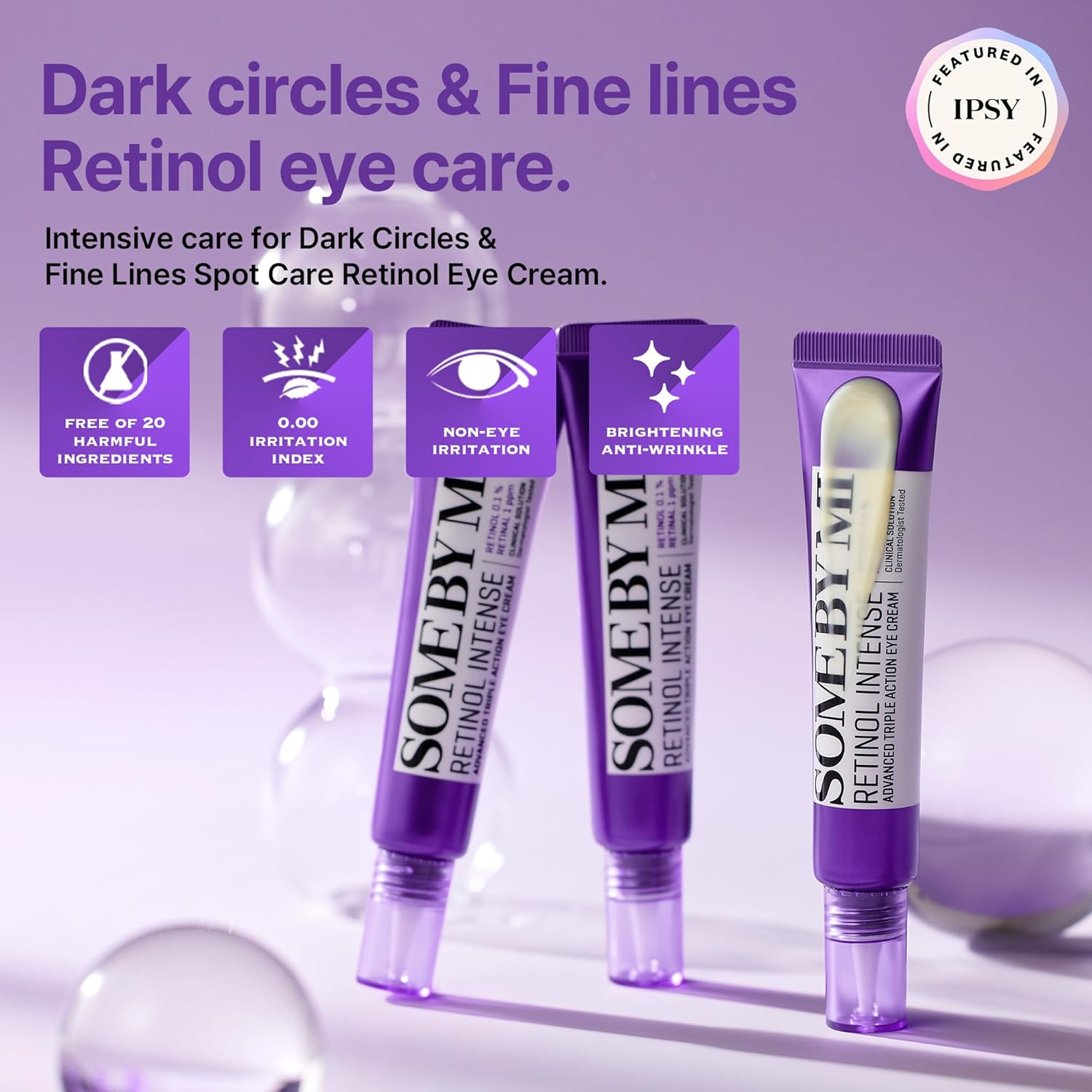 "SOME BY MI Retinol Intense Advanced Triple Action Eye Cream & Serum in sleek packaging."