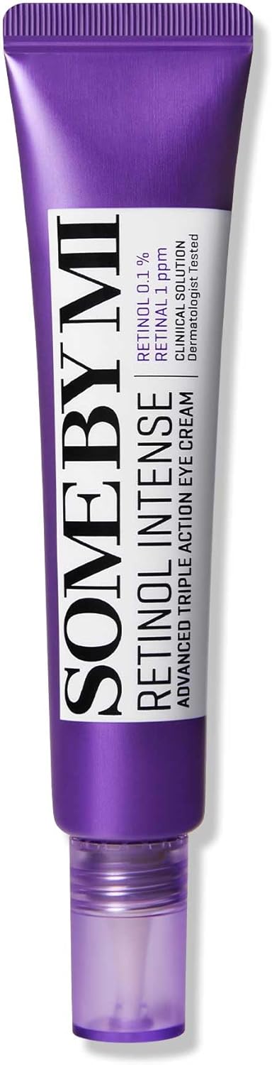 "SOME BY MI Retinol Intense Advanced Triple Action Eye Cream & Serum in sleek packaging."
