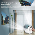 Limimart 4K Smart Mini Projector with 130-inch screen capability, featuring 5G Wi-Fi and Bluetooth 5.0 for a portable home theater experience.